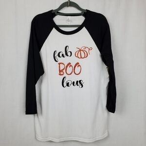 Fab BOO Lous L Halloween 3/5 sleeve raglan t-shirt